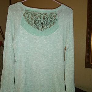 Pretty light teal sweater
